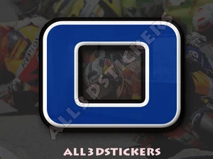 3D Stickers Resin Domed LETTER O - Color Blue - 75 mm(3 inches) Adhesive Decal - Picture 1 of 1