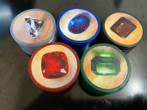 Fichas translúcidas promocionales Splendor siete cada uno de cinco colores - Imagen 1 de 1