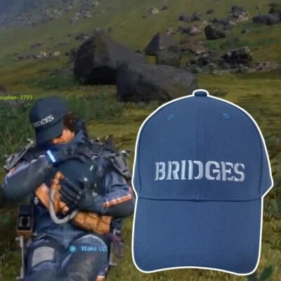 Boné de beisebol azul ajustável bordado chapéu cosplay Death Stranding Sam Bridges - Imagem 1 de 4