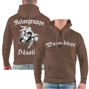 Kapuzenpullover WUNSCHTEXT Reisegruppe Hässlich Hoodie mannschaft festival - Bild 1 von 31
