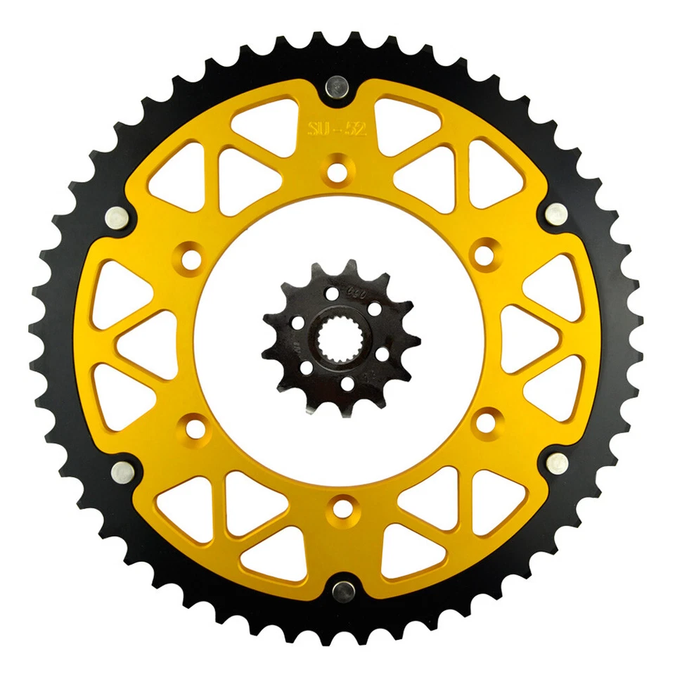 13/52 Tooth Front&Rear Sprocket 520Chain For Suzuki RM125 1998-2008 RMZ250 07-21 - Imagem 1 de 1