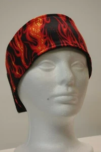 #008 Flames Fleece lined adjustable headband - Picture 1 of 4