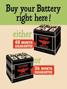 Flying A Gasoline - Auto Batteries - New Metal Sign: 9x12" Free Shipping - Picture 1 of 1