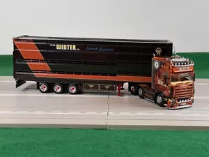 Tekno truck models, Scania 4 Series Topline Livestock Trailer , WINTER K. S. - Foto 1 di 19