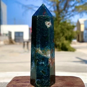86G Natural Ocean Jasper Crystal Obelisk Specimen Healing - Picture 1 of 23