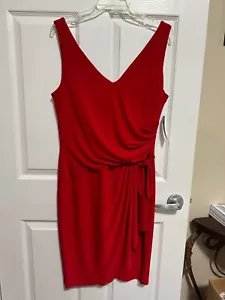 Lauren Ralph Lauren NWT Womens Sleeveless V-neck Sheath Dress Red Size 12 - Picture 1 of 12