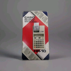 Vintage Casio HR-10 PrintingCalculator with Instructions Rare EX DISPLAY - Picture 1 of 10