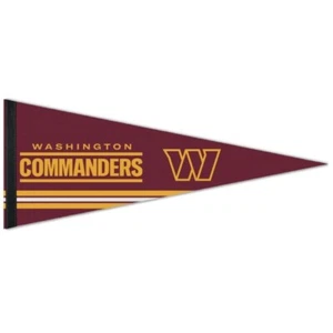 WASHINGTON COMMANDERS PREMIUM QUALITY PENNANT 12"X30" BANNER NFL LICENSED - Picture 1 of 1