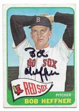 BOB HEFFNER SIGNED TOPPS BASEBALL CARD 1965 #199 AUTO BOSTON RED SOX 