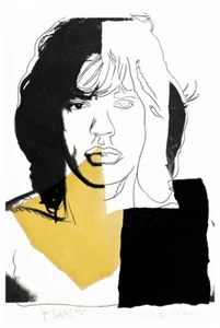 Mick Jagger A1 III by Andy Warhol High Quality Canvas Art Print - Bild 1 von 1