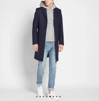 Acne Studios Garrett City Coat 100%Wool Navy Men’s size EU 46 US 36 Unisex Small - Image 1 of 4