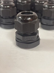 100 Stück NPT 1/2" Kabelverschraubungen wasserdicht verstellbar 6-12m Kabel schwarz - Bild 1 von 6