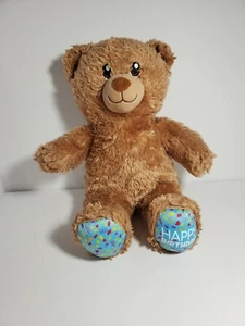 Costruisci un orso buon compleanno orsacchiotto marrone peluche 15" peluche BAB - Foto 1 di 3