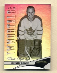 2012-13 Panini Certified Hockey Immortals Hot Box Johnny Bower (Leafs) # 47/75 - Picture 1 of 1