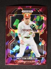 2022 Prizm Draft Picks Base Burgundy Cracked Ice #PDP51 Peyton Graham /23