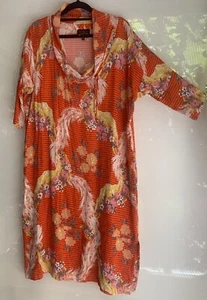 VIVIENNE WESTWOOD, ANGLOMANIA Designer Orange Print Dress Pockets Sz 40 Near New - Picture 1 of 24
