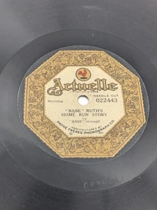 Babe Ruth's Homerun Story BABE RUTH BASEBALL 78 RPM Pathe Actuelle VG RARE - Picture 1 of 6