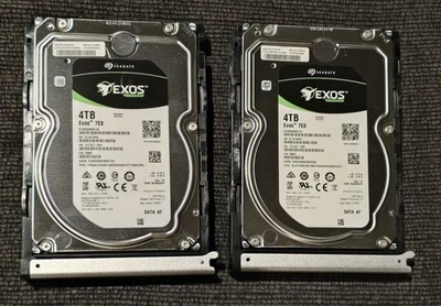 Two Seagate Exos 7E8 Enterprise 4TB 7200RPM SATA AF 3.5" Hard Drive  - Image 1 of 4