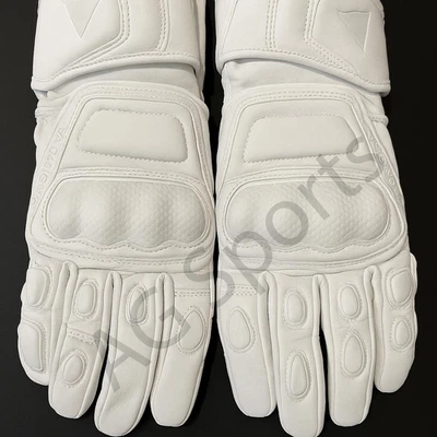 Latest Addition Pure white Motorbike, Motorcycle, 100% real Leather Racing Glove - Image 1 of 3
