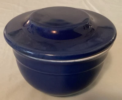 Vajilla campana mantequilla francesa cerámica azul cobalto Emile Henry 1610 hecha en Francia Foto 1 de 2