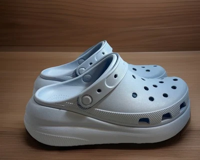 Tamanco Crocs clássico plataforma esmagamento azul calcita tamanho masculino 6 feminino 8 UE 38-39 - Imagem 1 de 4