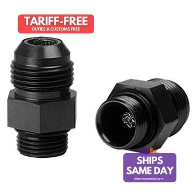 Moroso 22610, 2 Pack Black Aluminum Oil Pump Fitting W/ Screen -10An To -12An  Foto 1 de 4