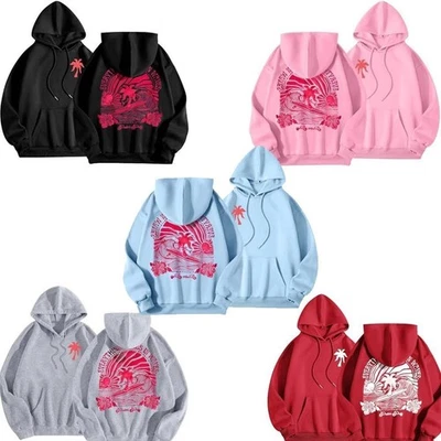 2025 Palm Puff Hoodies For Girls Butterfly Print Oversized Pullover Sweatshirt🔥 - Image 1 of 4