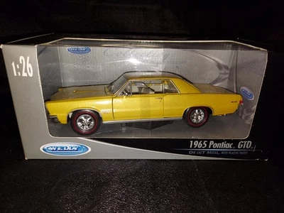 WELLY Vintage 1965  (Rare Yellow) Pontiac GTO 1:26 Scale  Diecast NIB - Image 1 of 4