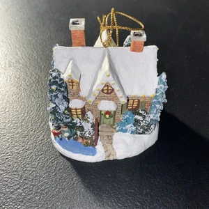 Bradford Editions Kinkade Skater’s Pond Ornament beleuchtet kostenloser Versand - Bild 1 von 6