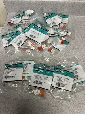 Panduit Giga TX Cat6 jack Red CJ688TGRD 31 qty.   9 qty Orange   Free shipping. - Image 1 of 3