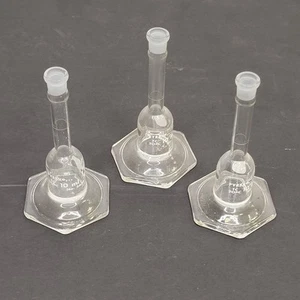 SCHÖN - 3 STÜCK PYREX 5630 10 ml Glas VOLUMETRISCHE MIKROFLASCHE mit ACHTECK-Boden - Bild 1 von 24