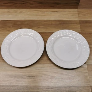 2 x Barratts BHS Lincoln weiß Obst geprägt 22,5 cm / 8,75" Salatteller - Bild 1 von 9