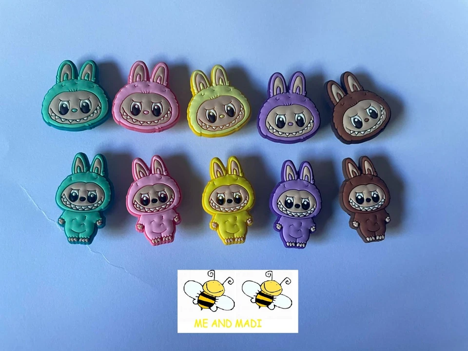 NEW 10 X LABUBU MONSTER SHOE CHARMS FITS CROCS CARTOON CAKE DECORATING (1) - image 1 of 4