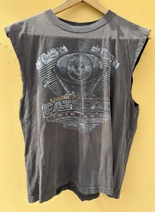 Harley Davidson McDermott's Fort Ann Graphic Sleeveless Shirt Distressed Gr. L - Bild 1 von 5