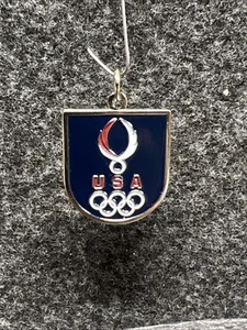 Vintage Team USA Olympic Pendent Aminco Blue Shield - Picture 1 of 5