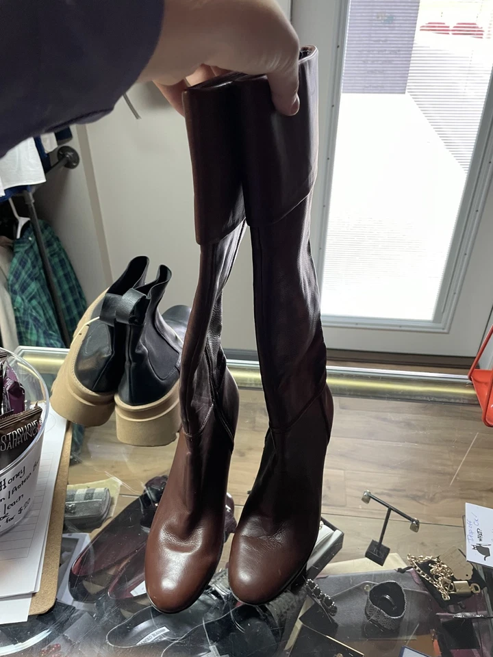 Botas Altas Enzo Angiolini Marrón con Tacón - Talla 7M Foto 1 de 4