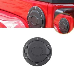 Black Gas Tank Cap Fuel Filler Cover without logo For Jeep Wrangler JK 07-18 A - Picture 1 of 3