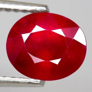 2.10Ct. Natural Gemstone Ruby Hot Red Oval Facet Heated Madagascar Ravishing! - Picture 1 of 7