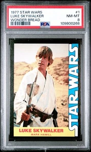 1977 Wonder Bread Star Wars Luke Skywalker #1 Rookie RC PSA 8 NM-MT - Picture 1 of 2