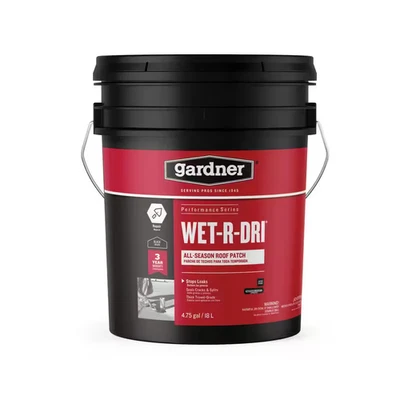 BRANDED Gardner Wet-R-Dri All-Season Roof Patch Repair Sealant 4.75 Gal. Waterproof
