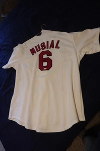 Stan Musial Autographed St Louis Cardinals Baseball Majestic XL Jersey JSA COA - Picture 1 of 8