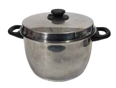 Fissler Stock Pot Pan 8 Qt with Vapor Lid Stainless Steel Germany Vintage - Image 1 of 4