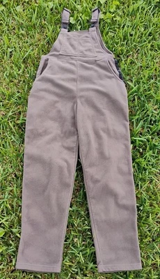 Early Winters Brown Fleece Bib Overalls, S - Image 1 of 4