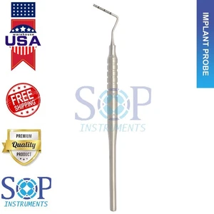 Dental Implant Probe Stainless Steel Periodontal Depth Measuring Instrument Tool - Picture 1 of 3