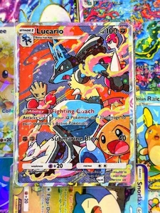 Lucario EX pocket app handmade card tcg full art Space-Time Smackdown Set - Picture 1 of 2