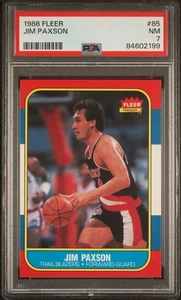 1986 Fleer #85 Jim Paxson PSA 7 NM - Picture 1 of 2
