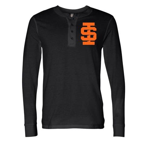Venley Official NCAA Idaho State University Bengals Men's Long Sleeve Henley Cover