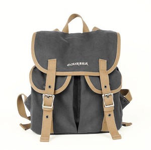 vintage waterproof canvas casual pocket camera backpack bag for DSLR EVIL 0359