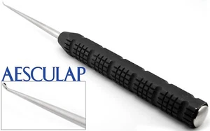 AESCULAP MN052R Oval Orthopedic Spine Bone Curette Tip 3.5x5mm #000 15" long XL - Picture 1 of 7