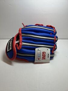 Franklin Baseball Glove Youth Fits Right Hand 9.0”Lightweight Red & Blue New